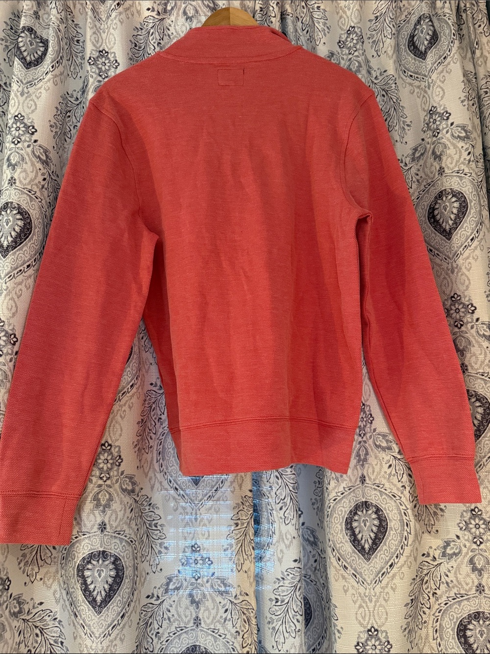 J. Crew Men's Coral Zip-Neck Sweater - Picture 7 of 7